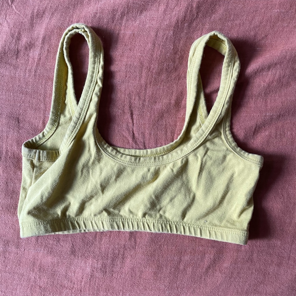 Shop arq yellow wide strap bra M